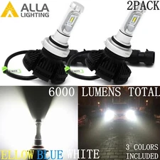 Alla Lighting 6000lm ZES DIY 3 Color 9012 LED Headlight Conversion Kit Bulb Lamp