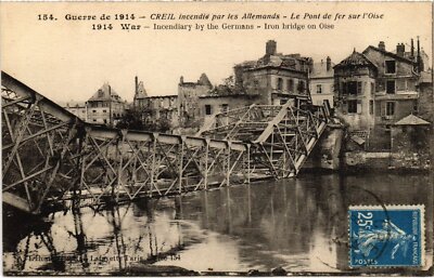 CPA Creil Pont de Fer Guerre (1185848)