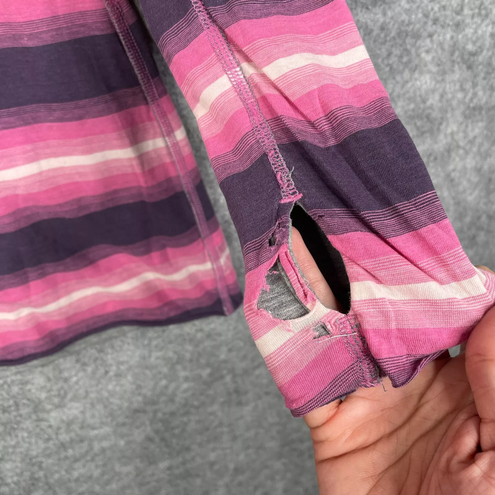 lululemon striped reversible long sleeve activewear shirt