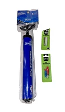 Spalding NBA Championship Air Pump 8306W 12 inch Blue w/ Inflation Needles READ*