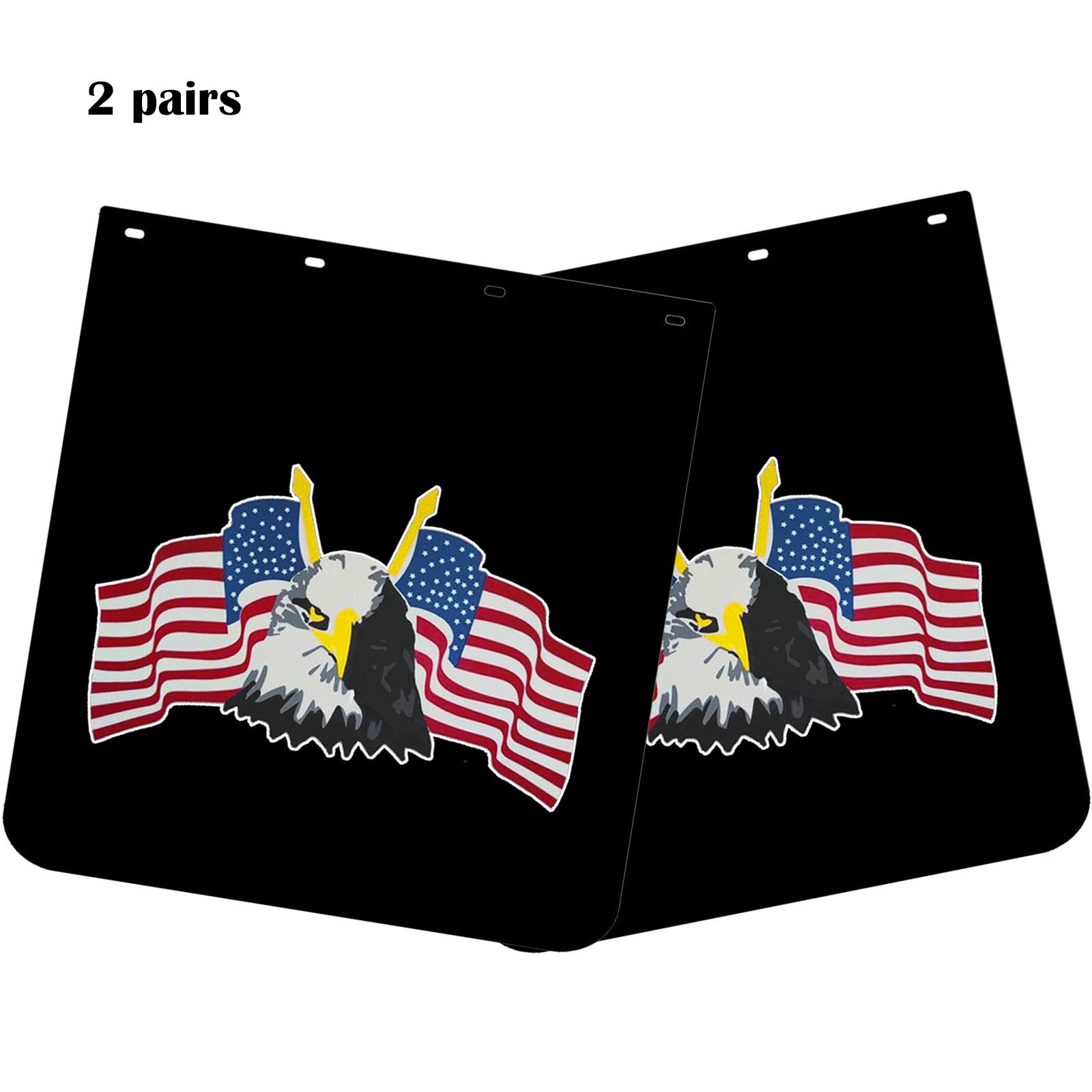 4PCS 24x24 Black Mud Flaps for Semi Trucks Tractors Trailers