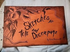 Sketches For Tole and Decoupage by Freda Brummett Art Instr. RARE VHTF 1971