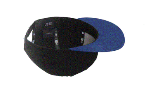 Cappello/cappello bianco New Era NE400 9Fifty nero/tesa piatta reale schienale a scatto - Foto 4 di 4