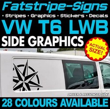 to fit VW T6 LWB COMPASS STICKERS GRAPHICS DECALS DAY VAN CAMPER VAN MOTORHOME