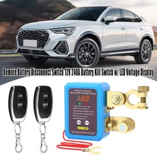 Remote Battery Disconnect Switch 12V 240A Smart Voltage Kill Switch With LED