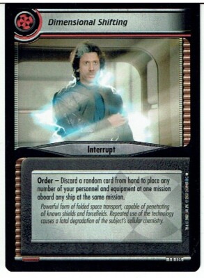 STAR TREK CCG 2E PREMIERE RARE CARD DIMENSIONAL SHIFTING 1R125 ex