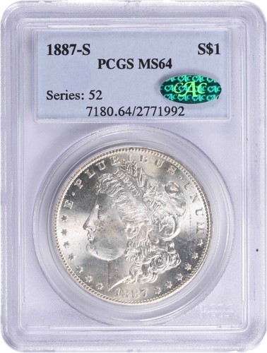 1887 Morgan Silver Dollar - MS 64 by PCGS | eBay