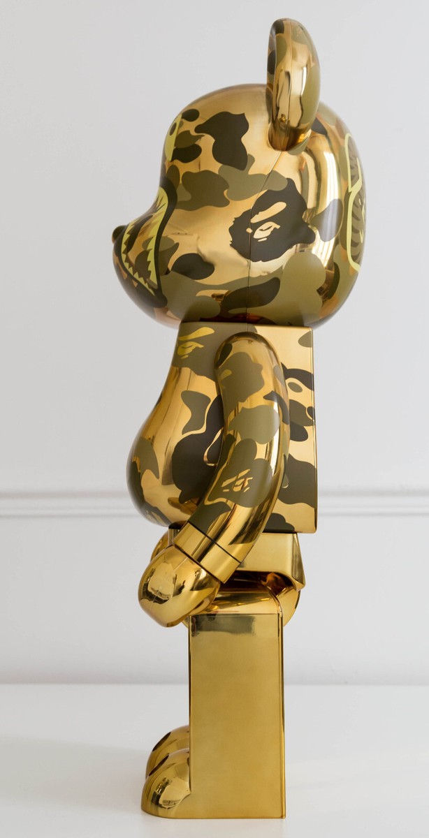 BE@RBRICK BAPE® CAMO SHARK 1000% GOLD BE@RBRICK BAPE SHARK 1000