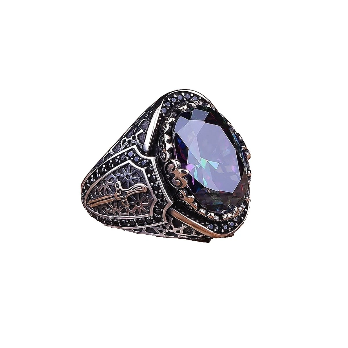 Cuentos de hadas y fantasía anillos de piedra para hombres