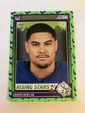 Laiatu Latu 2024 Score Halloween Rising Stars Green Bats Parallel #35 Colts RC
