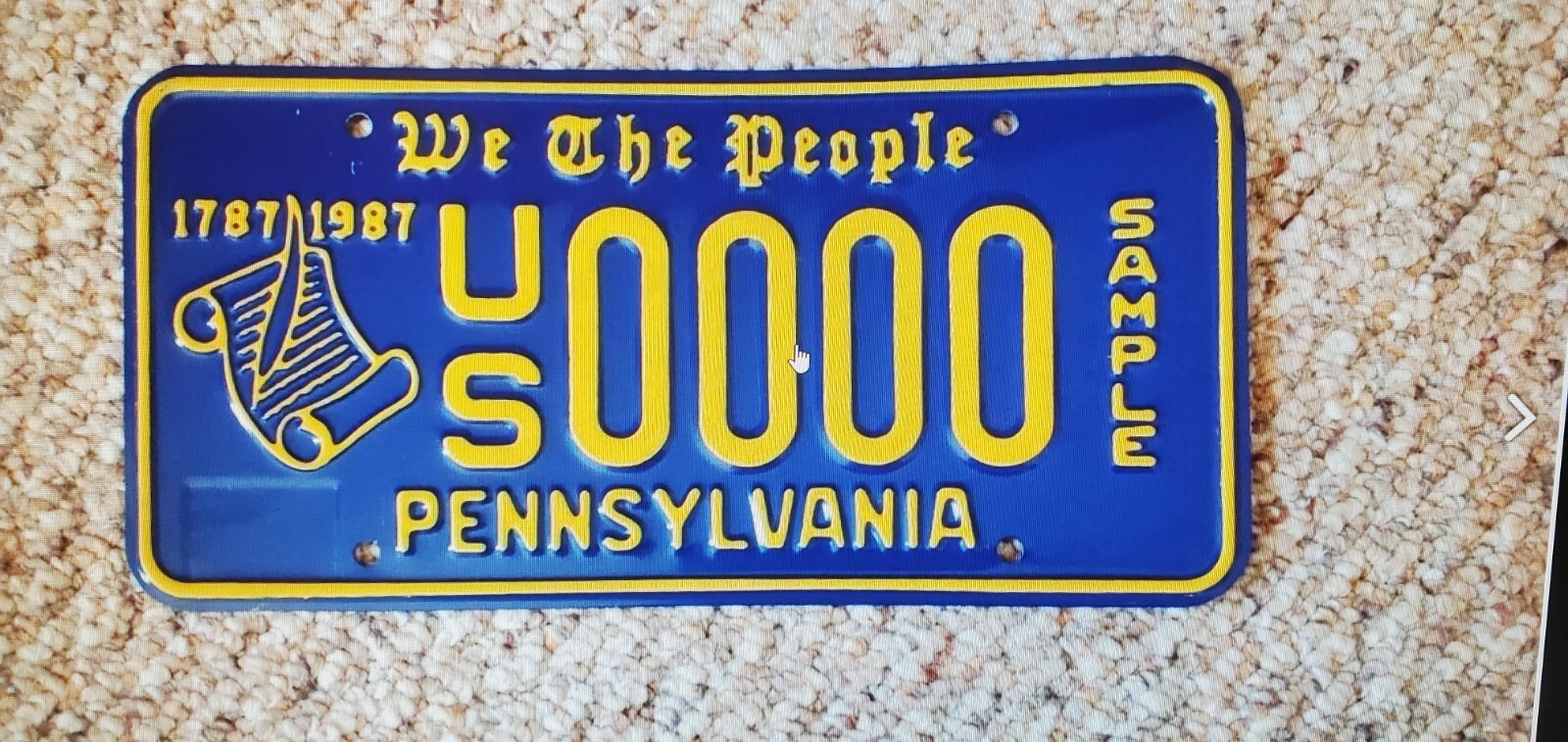 Pennsylvania Sample License Plate We The People sample eBay
