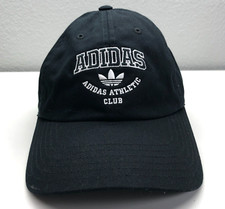 Adidas Trefoil Baseball Cap Black Unisex OSFM Strapback Logo Embroidered