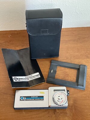Rare Buehler Optical Exposure Computer Light Meter with 4x5'' Adapter Case Manual