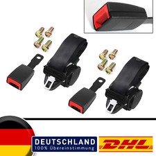 2 Sets 3 Punkt Automatikgurt Sicherheitsgurt Universal Schwarz harter Gürtel E-M
