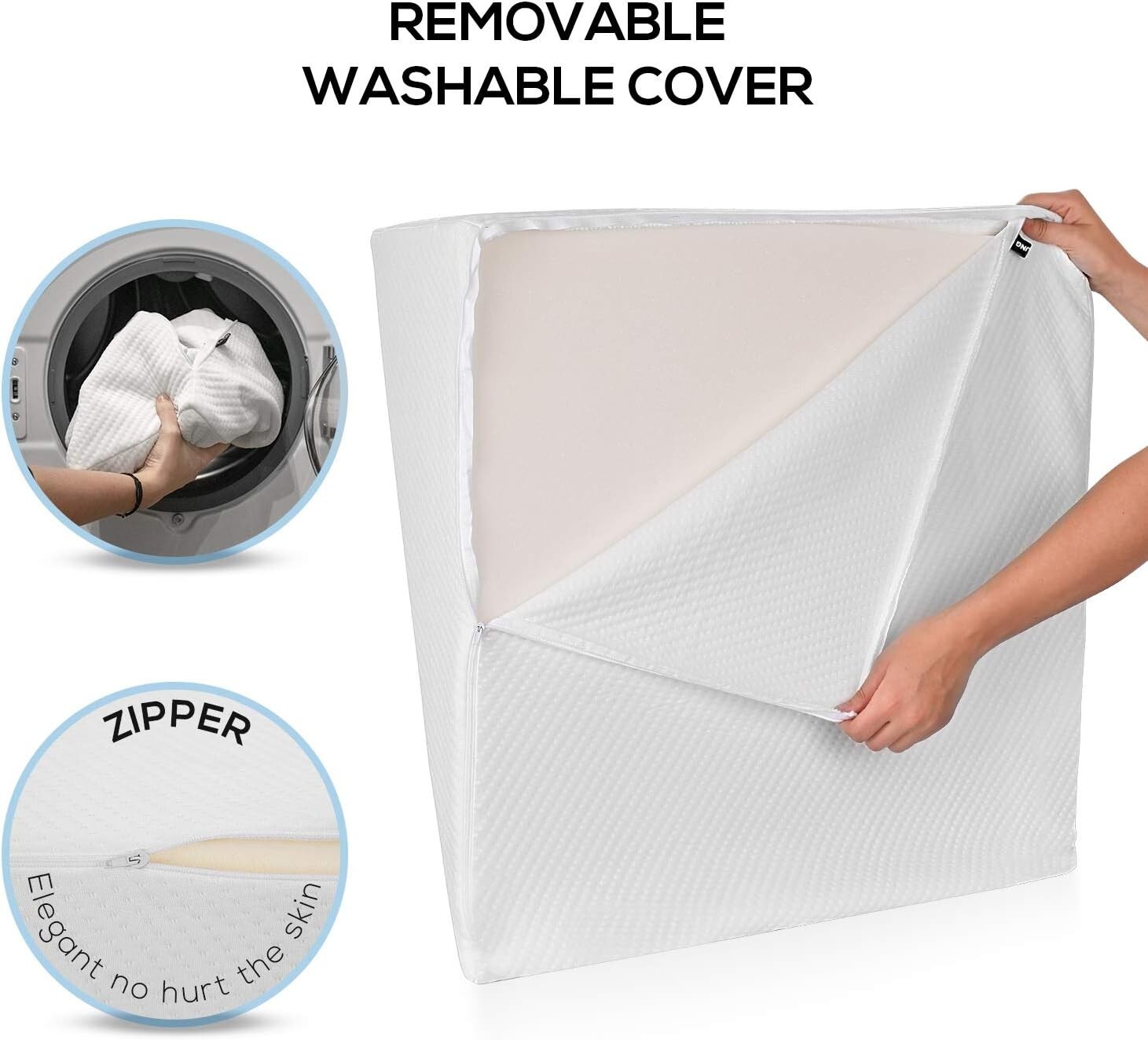 Ergonomic Memory Foam Leg Elevation Pillow - 24" Wedge for Relief & Recovery