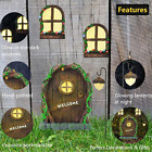 Miniature Fairy Garden Accessories Fairy Door and Windows for Trees, Glow in the