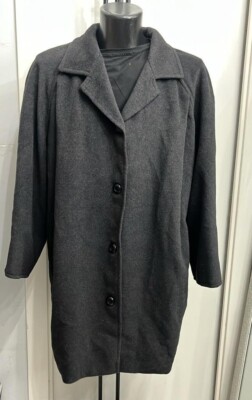 MARINA RINALDI Lederjacke gebraucht Damen woman grau Gr. L XYM398L