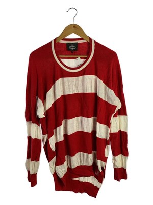 Vivienne Westwood MAN Knit Sweater Lightweight Size 46 Cotton Red 