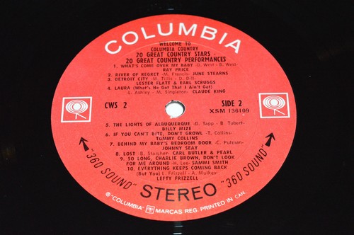 WELCOME TO COLUMBIA COUNTRY Compilation LP Johnny Cash Lefty Frizzell+ VG/NM - Picture 3 of 4