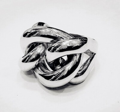 Anello Fascia Maglia Gourmette Argento 925 E Bronzo - AR104 – Mandile Gioielli - Foto 3