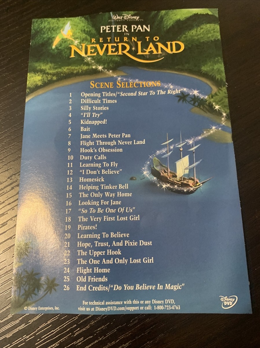 Disney's Peter Pan in Return to Never Land (DVD, 2002)Authentic US