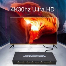 4K 8x1 HDMI Multi-viewer 8 Port Seamless Switch Quad Screen Image Segmentation