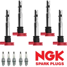 Ignition Coil & NGK Spark Plug For Audi TT A4 VW Golf Jetta GTI 2.0L 2.0T