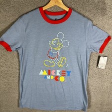 Disney Parks Mickey Mouse Ringer T-Shirt Adult XS New With Tags Disney World