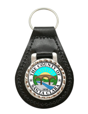 Santa Clara County CA (USA) Leder Schlüsselanhänger