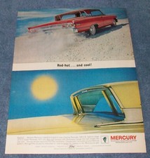1963 Mercury Marauder S-55 Vintage Ad Red-hot...and Cool 390 Super 427 1963 Mercury Marauder S-55 Vintage Ad Red-hot...and Cool 390 Super 427