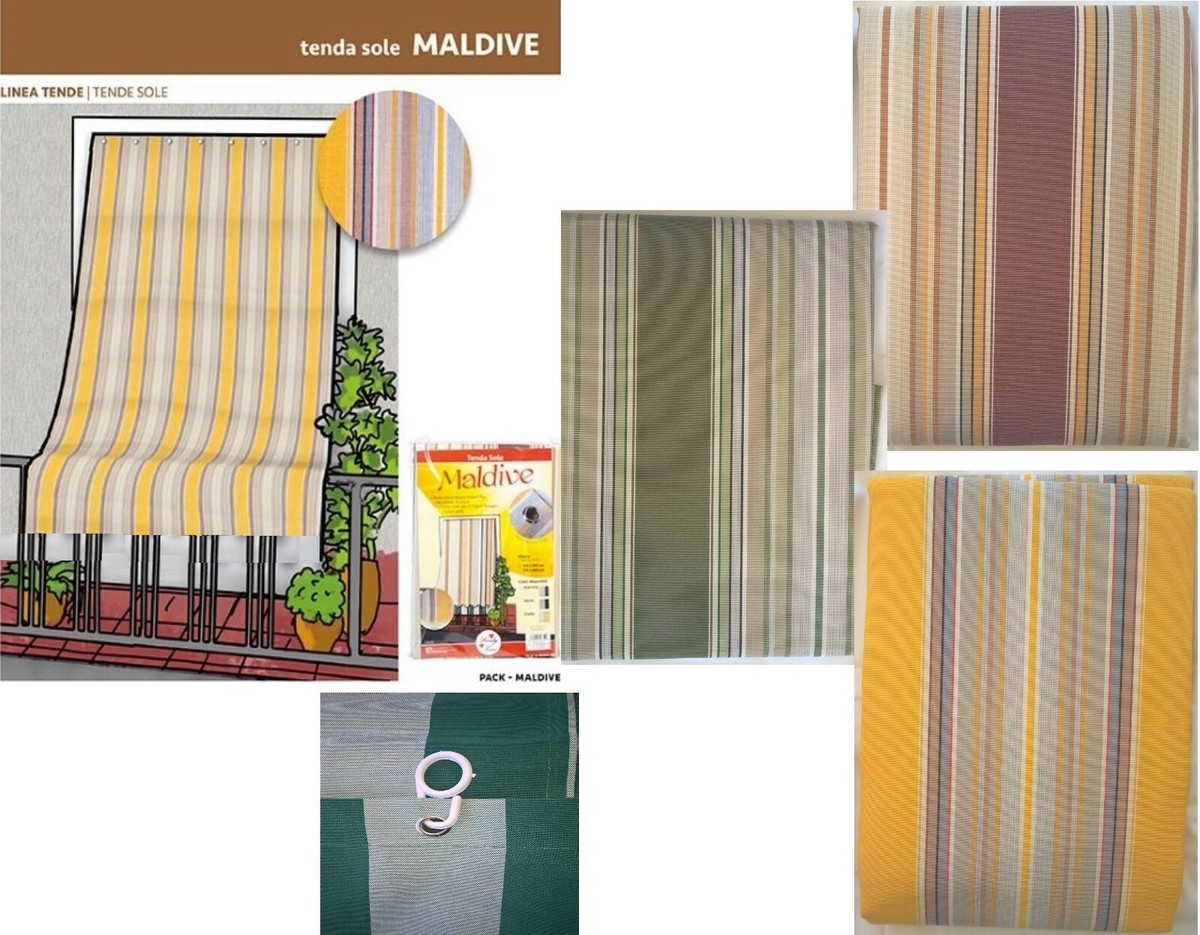 Tenda Da Sole In Poliestere 100% 290x300 Cm Con Anelli – Ombreggiante Resistente Per Esterni, Verde, Con Bordi In Pizzo Macramé - 5