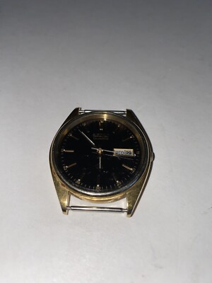 セイコー古時計 Vintage SEIKO QUARTZ 5Y23-8A19 Watch Black Needs Battery and Band