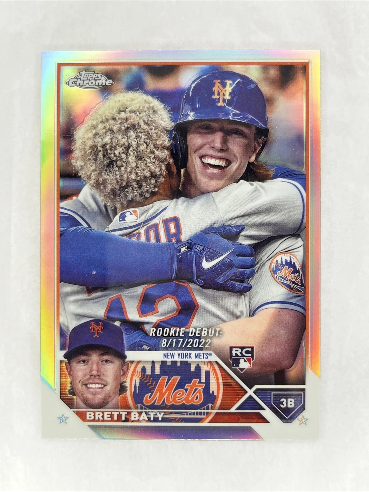 2023 Topps Chrome Update Rookie Debut Refractor #10 Brett Baty RC