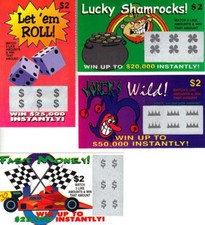 12 Fake Lottery Tickets - Funny Gag Prank, Novelty Scratch-Off Joke 1 Dozen 