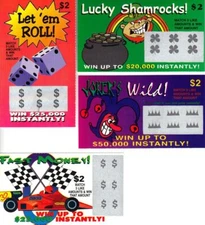 12 Fake Lottery Tickets - Funny Gag Prank, Novelty Scratch-Off Joke (1 Dozen)