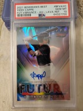 2021 Bowman's Best Yiddi Cappe Future Vibrance Lava Auto #12/50 PSA 10