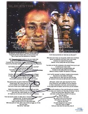 Talib Kweli Signed Black Star Definition Lyric Sheet Rapper Mos Def ACOA COA