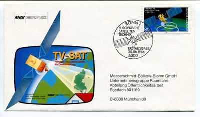 1986 TV-SAT MBB ERNO Bonn European Satellite Technology First Edition Munich