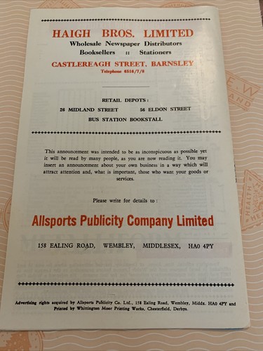 1974 Barnsley V Scunthorpe United English Soccer/football Programme - Picture 3 of 4