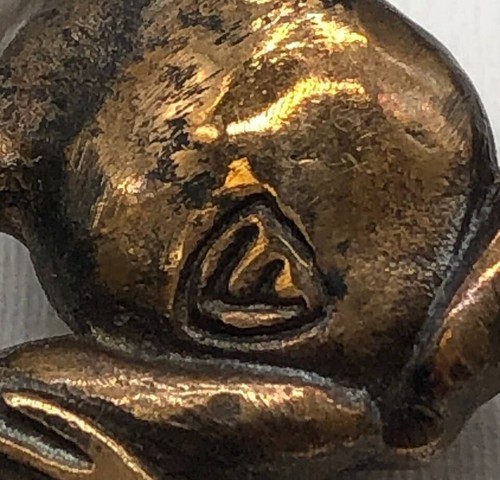Vintage Solid Bronze Frog Figurine Decorative Toad Sculpture - Picture 7 of 8