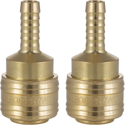 Poppstar 2x Raccord rapide pour air comprimé DN 7,2 avec embout de tuyau LW 8 mm - Photo 1/3