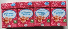 Sugar Free Strawberries & Cream Drops 4 Pack Pocket Size Vegetarian Sweets Candy