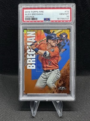 Alex Bregman 2019 Topps Fire Orange /299 PSA 10