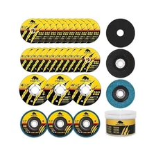 Angled Flap & Cut,Off 4.5,Inch, 26,Piece Grinder Kit with Grinding Wheels