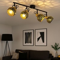 Deckenleuchte Deckenlampe Wohnzimmerleuchte 4 Flammig Spots Verstellbar L 60 Cm