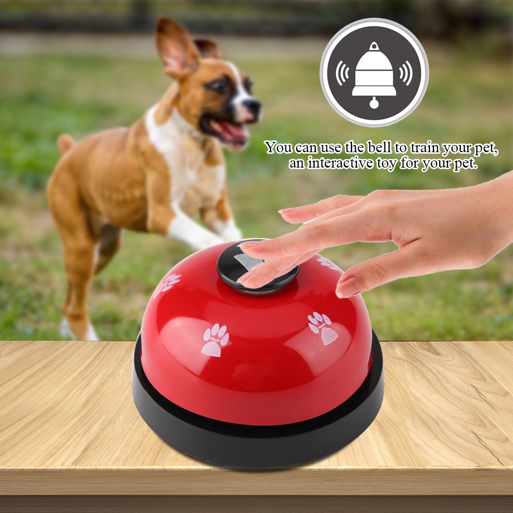 Iron Sturdy Durable Cute Cartoon Pet Bell For Dog Cat Interactive Toy(Red)