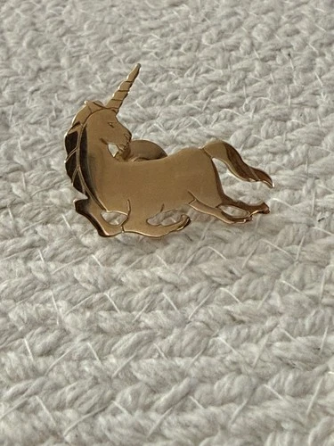 Avon 1981 Unicorn Pin Gold Tone Whimsical Vintage Costume Jewelry