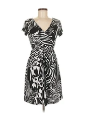 AB Studio Women Black Casual Dress M