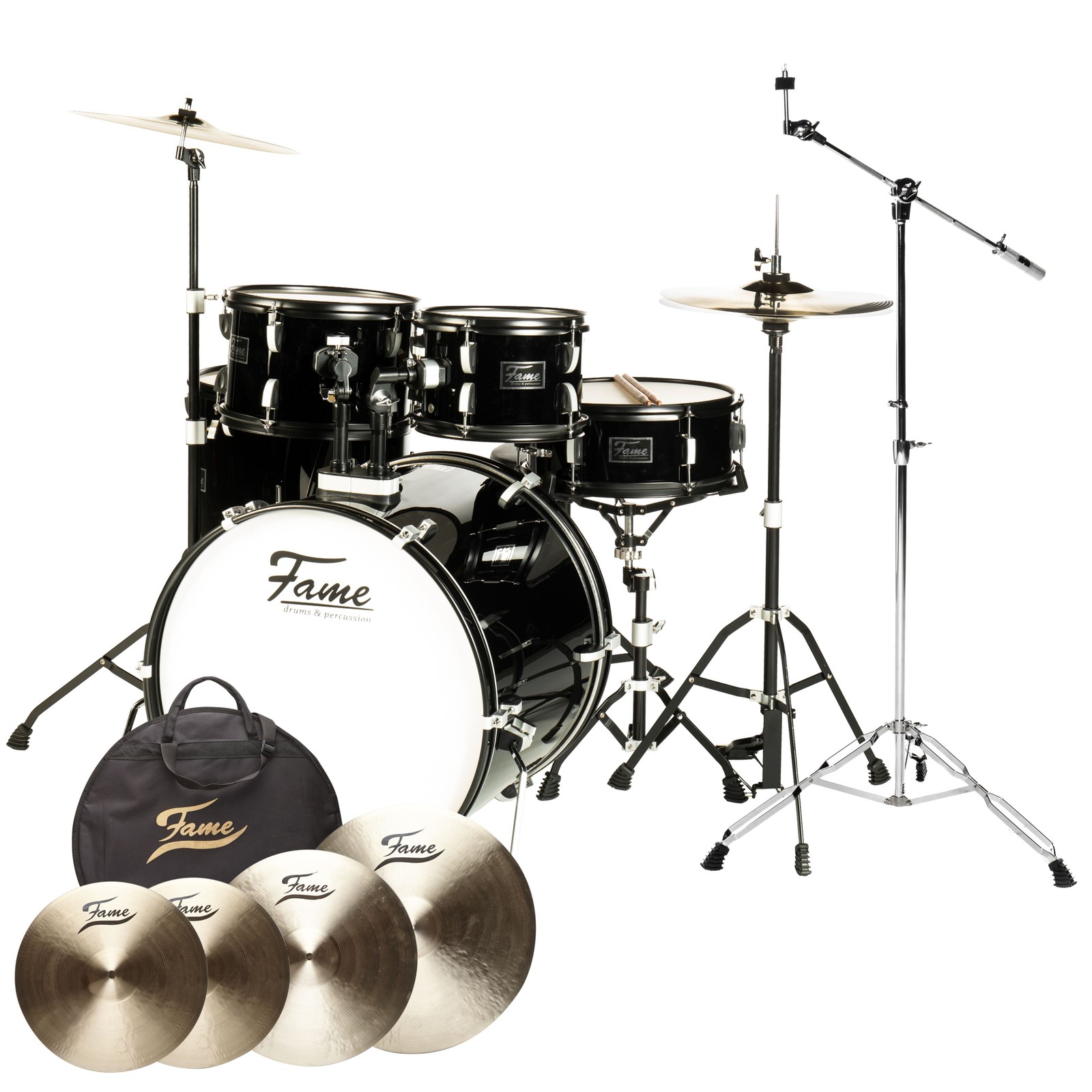 Ударная установка B20 22 Бас-барабана Пианино Черные тарелки Подставки Аксессуары Набор Becken 107990₽