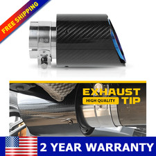 Straight Cut Carbon Fiber Exhaust Tip 2.5"Inlet 3.5" Outlet 6.5" Length Replace
